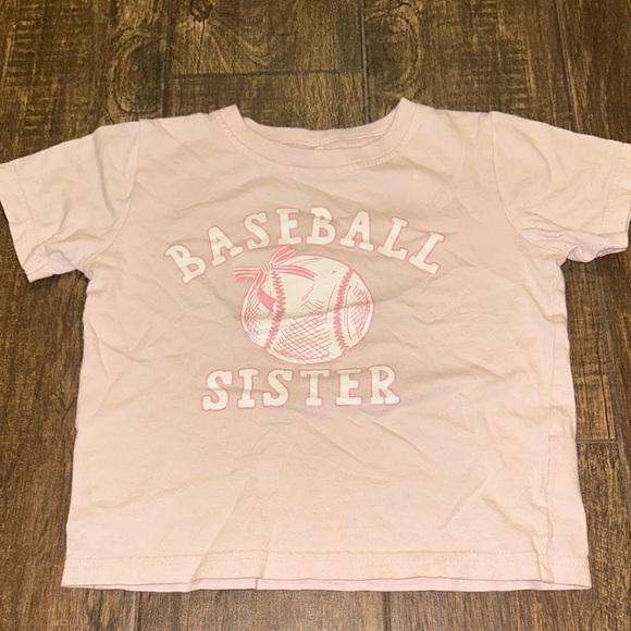 Other - Baseball Sister Toddler Shirt 3T Pink Graphic Tee Sports Kids Top